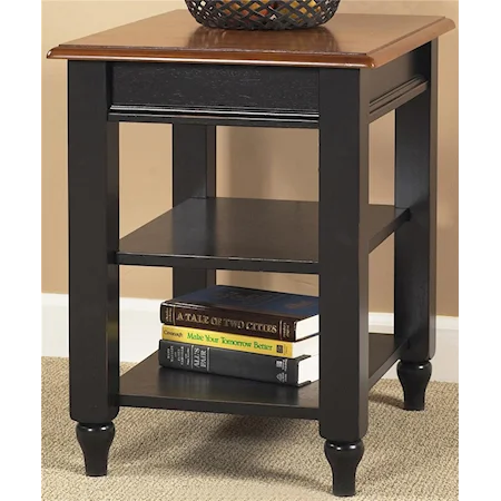 Chairside Table with Turned Legs